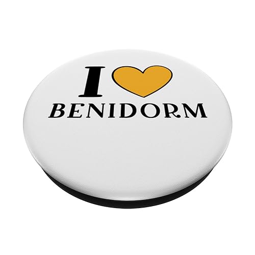 I Love Benidorm PopSockets Swappable PopGrip, Black - Image 2