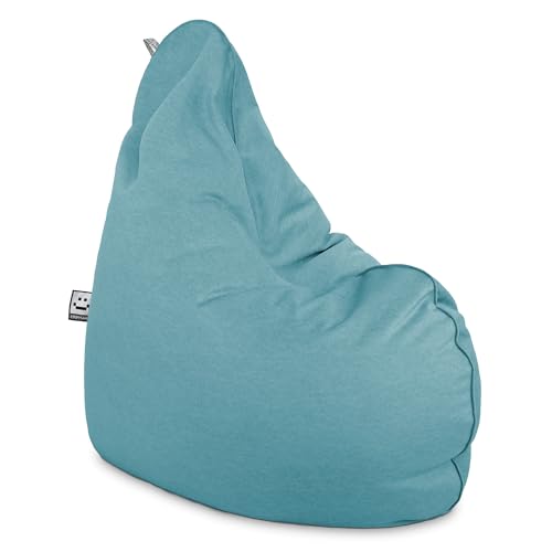 HAPPERS Puff Pera Relax Terciopelo Turquesa