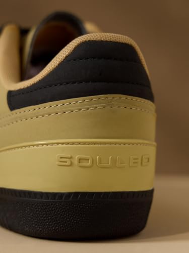 Image of The Souled Store Kanso : Black Men and Boys Lace Up Low Top Stylish Sneakers with Flexibility & Comfort