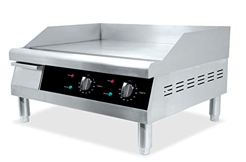 Omcan 43213 24-INCH COUNTERTOP STAINLESS STEEL ELECTRIC GRIDDLE