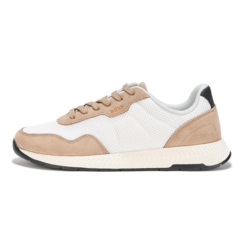 Image of BOSS Men's Leather Mix Low Top Sneaker