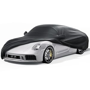 JOYTUTUS Indoor Car Cover Compatible with 1999-2026 Porsche 911 & 718 (Not for High Wing), Soft Stretch Satin Material, Dust Protection
