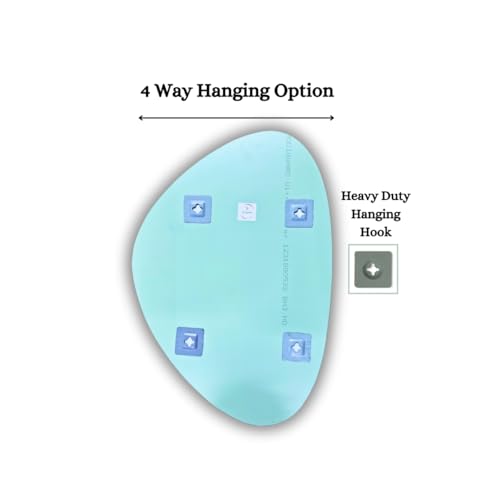 Image of Frameless Pebble Mirror for Wall 18 X 24 Inch /Beveled Glass with Smooth Edges /Mirror for Bathroom /Bedroom /Living Room /Entryway /Dressing Room /Unframed Decorative Mirror | BVM1824A5
