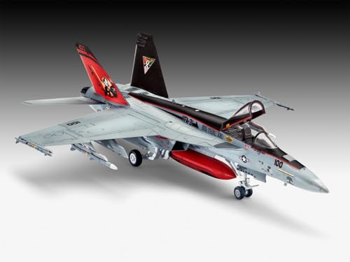 Revell 03997 Modellbausatz Flugzeug 1:144 - F/A-18E Super Hornet im Maßstab 1:144, Level 4, originalgetreue Nachbildung mit vielen Details, 3997