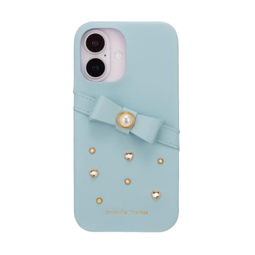 [Samantha Thavasa] iPhone 16 P[X wʌ^ Wrap Case with Bijou for Ki T}T^oT (Light Blue)