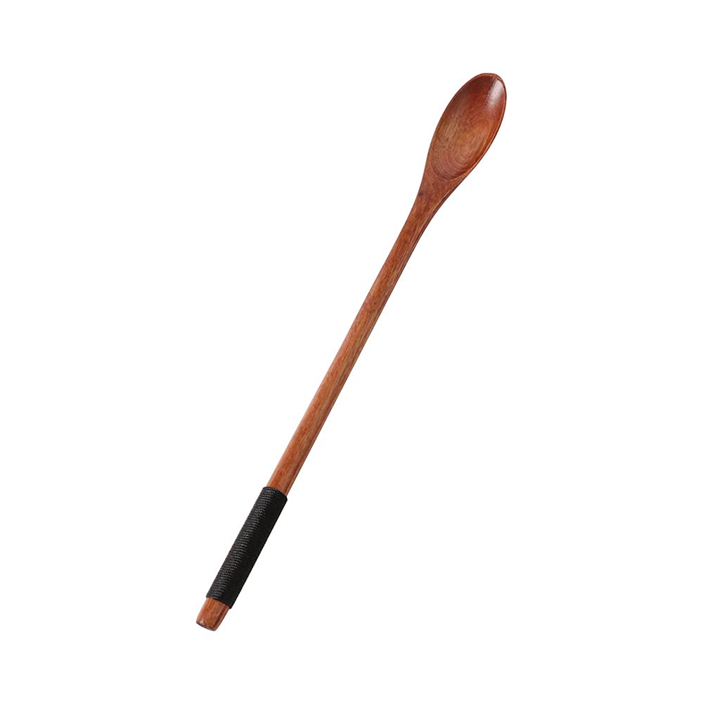 Brown Wooden Coffee Spoons - Long Handle Honey Stirring Spoons For Tea, Coffee, Espresso & Cooking - View #5