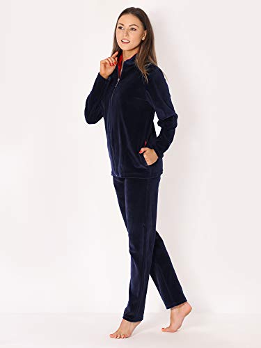 Merry Style Tuta Donna in Velluto MSMG001 (Blu