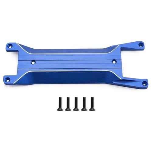 Protection châssis Traxxas 1/16 contre chocs plaque métal bleu