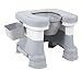 Bedside Commode, Portable Bedside Potty Shower Chair Adults Commode Seat for Bathing and Squat Toilet, Potty Chair for Elderly and Disabled (Grey)