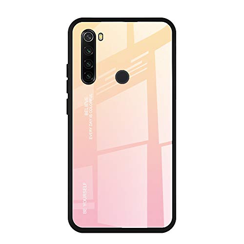 Hülle® Gradient Color Anti-Scratches Glass Case Compatible for Xiaomi Redmi Note 8T (1)