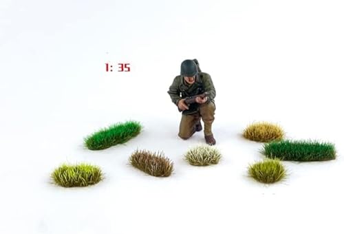 Haivvood 100 PCS Irregular Grass Tuft Model Grass Tufts Terrain Model Kit Resin Static Scenery Model, and Train Landscape Railway Artificial Grass Modeling - Image 7