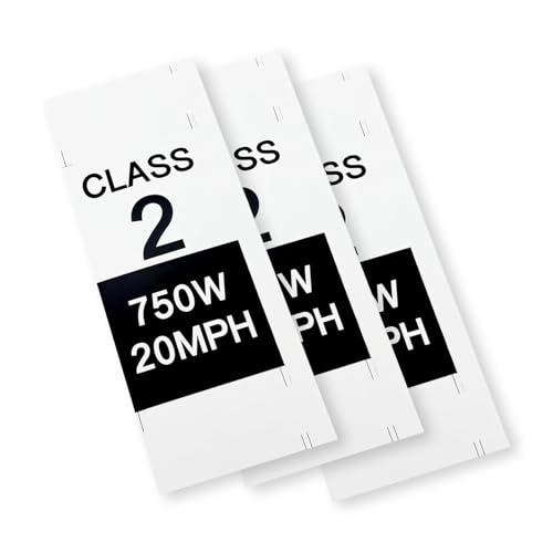Bawkars 3 PCS Class 2 Ebike Stickers, Class 2 500