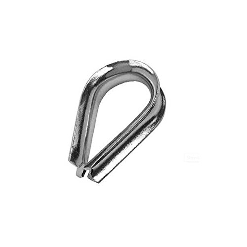 Wire Rope Eyelet Thimble in A4 (T316) Marine Grade Stainless Steel - 8 mm Pack Size : 4