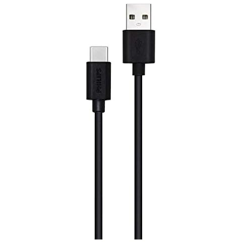 Cable USB-A a USB-C Philips 200 cm Negro Cover