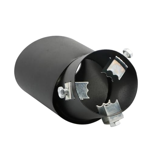 Silenciador de escape universal de aleación de aluminio para coche embellecedor trasero gris 7
