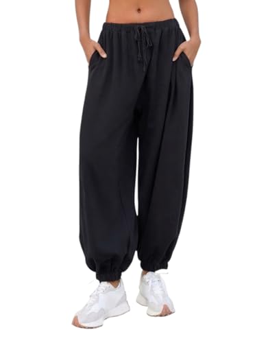 Pantalon de jogging femme avec cordon et poches | Bas cinch Fisoew