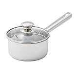 Versatile Capacity: 1-quart capacity, ideal for soups, sauces, and more Easy Clean-Up: Dishwasher safe for effortless cleaning Durable Handle: Stainless steel handle for easy maneuvering, even when full Resilient Lid: Includes a heat and shatter resi...