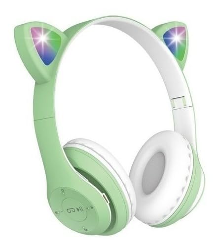 Fone de Ouvido Bluetooth Led Gatinho