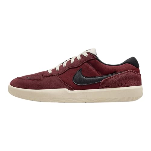 Image of Nike SB Force 58 Skate Shoes (DV5477-602, Dark Team Red /Black /Light Orewood Brown /Black) Size 6.5