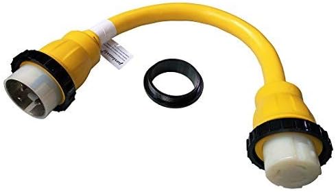Parkworld 885941 Shore Power Adapter Cord Marine 50A SS2-50P Male Plug to SS1-50R Female Receptacle 1.5FT