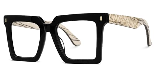 Image of VOOGLAM Square Blue Light Glasses for Men Women Anti Eyestrain Dry Eyes Computer Phone TV Glasses