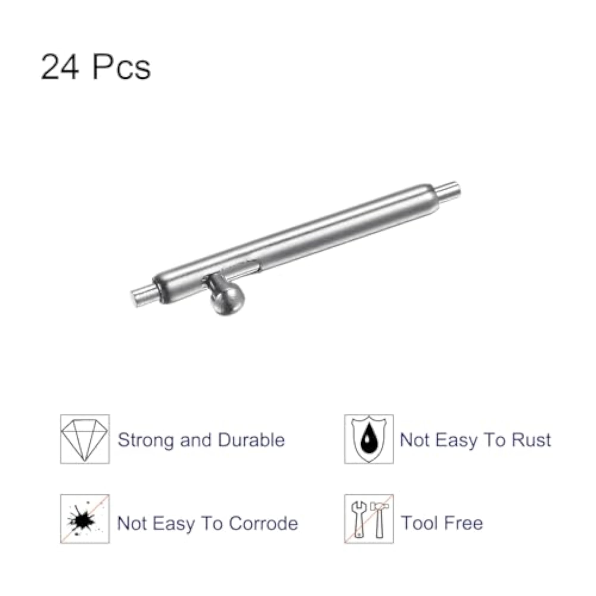 24pcs 14mm Quick Release Spring Bar Stainless Steel Watch Pins
