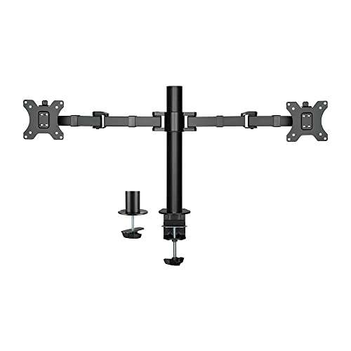Brazo flexible para dos monitores con rotacion 360 grados y soporta 12 kg