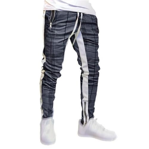 DGHM-JLMY Mens Side Stripe Track Pants Casual Drawstring Waist Ankle Zipper Trousers Slim Fit Stretch Joggers Sweatpants2