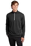 SPORT-TEK Unisex Sport-Wick Textured Quarter Zip Pullover Black