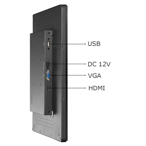 Image of 1pc 12 Inch Industrial Embedded Computer Touch Monitor 1000 Nits Waterproof VGA