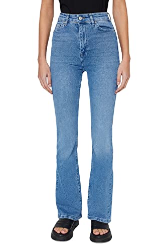 TRENDYOL Damen Gerade Fackel Hohe Taille Jeans – Bild 5
