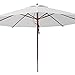 anndora® Sonnenschirm Marktschirm Gastronomie ø 4 m rund - mit Winddach Silber Grau