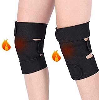 JAMB Adjustable Self-Heating Knee Pads Magnetic Tourmaline Therapy Knee Support Brace Arthritis Joint Pain Relief Belt with Basic Open Patella Stabilizer Knee Pads For Men And Women (Leg Braces)