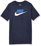 Maschinenwäsche Nike Jungen Sw Futura T Shirt, Midnight Navy/White, 13 Jahre EU