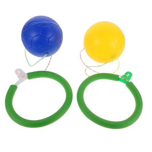 Yardwe 2pcs Flash Jump Ball Ankle Skip Toy for Boy Girl Adults Outdoor Exercise Equipment for Fitness Training Enhances Coordination Single-Foot Jumping Fun