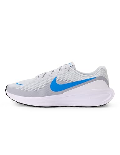Nike Men's Revolution 8 Road Running Shoes, Pure Platinum/Blue Hero-Wolf Grey-White, 9
