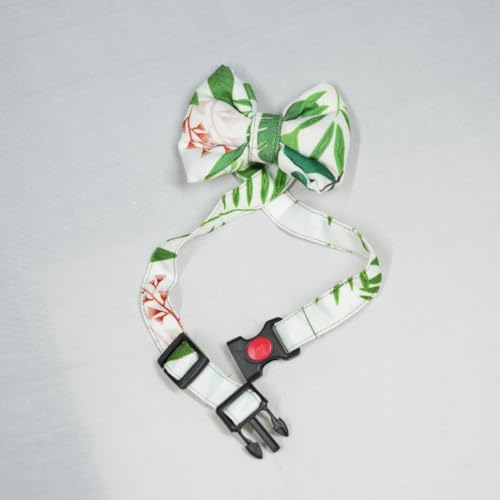 UNLEASH-Dog-Bow-Tie-Adjustable-Fashion-Party-Function-Weeding-Cum-Formal-Costume-Necktie-for-DogPuppyCatKitten-Medium-White-Green-Design