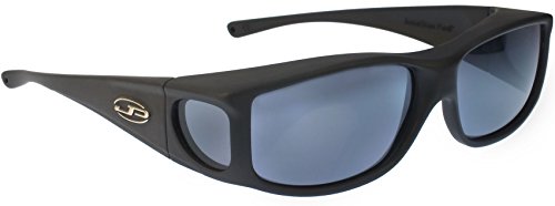 Fitovers Eyewear - Jett Collection Designed to Fit Over Medium Oval Frames Not Exceeding 143mm X 39mm - Matte Black/polarized Grey