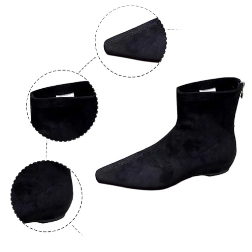 Bottines plates à bout pointu avec coupe stretch facile à enfiler - 3