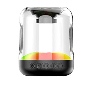 wiianoxd Draadloze bluetooth-luidspreker, verlichting, smart aux, audio, TF-kaart, USB-weergave, 360 surround sound, AI-spraakassistent