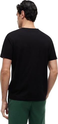 Tommy Hilfiger Herren T-Shirt Kurzarm Essential Tee mit V-Ausschnitt, Schwarz (Black), M – Ansicht 2