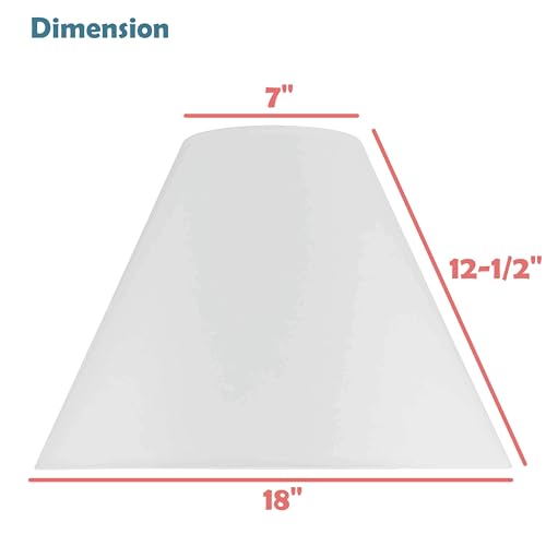 Aspen Creative 32773 Transitional Hardback Empire Shaped Construction Off White, 18 Inch Wide (7 Inch X 18 Inch X 12 1/2") Spider Lamp Shade thumb #3