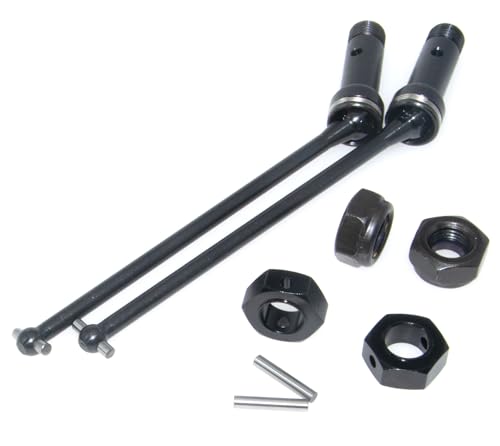 Drive Shaft CVD Compatible with JLB Racing EA1061 Cheetah 11101 21101 J3 Speed 1/10 RC Car Steel Driveshaft Dogbone Parts 500107767(Black)