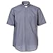 Holyart Camicia Clergyman Manica Corta Misto Cotone Grigio Chiaro in Primis, 42 cm - 16.5 INC. - L immagine