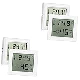 Toddmomy 2 Sätze Hygrometer Digital Feuchtigkeit Thermometer Drinnen Für Zimmer Haushalt Hydrometer Innenumwelt Temperaturüberwachung Zu Hause Abs 2 Stücke * 2