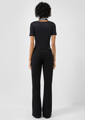 Jean Reena noir évasé jambes larges coupe flare stretch confortable taille 34