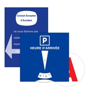 kinoco Fahranfänger-Set Parkscheibe blau + A