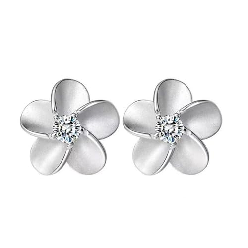 Pendientes de llave para lindos pendientes florales, edición coreana, minimalista, fresco y dulce, pendientes de flores galvanizados pendientes coral rojo, talla única, Cobre, Sin piedra preciosa