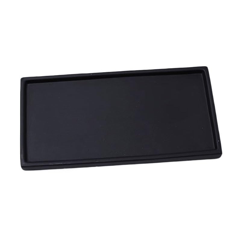 Soucoupe rectangulaire noire moyenne pour bac d'égouttage de pot de fleurs