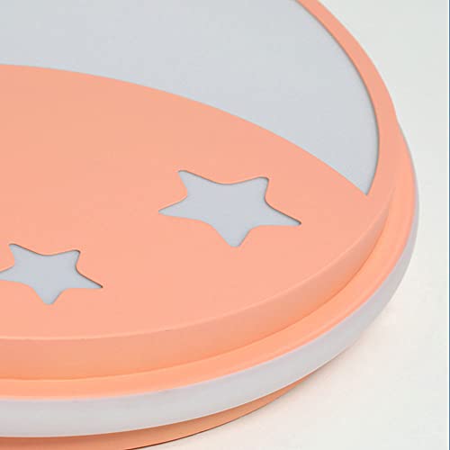 Lustre plafonnier moderne rose 16.5In avec éclairage LED tricolore variable